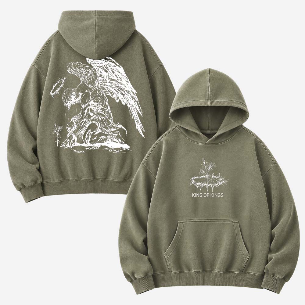 Angel Crown Vintage Washed Hoodie