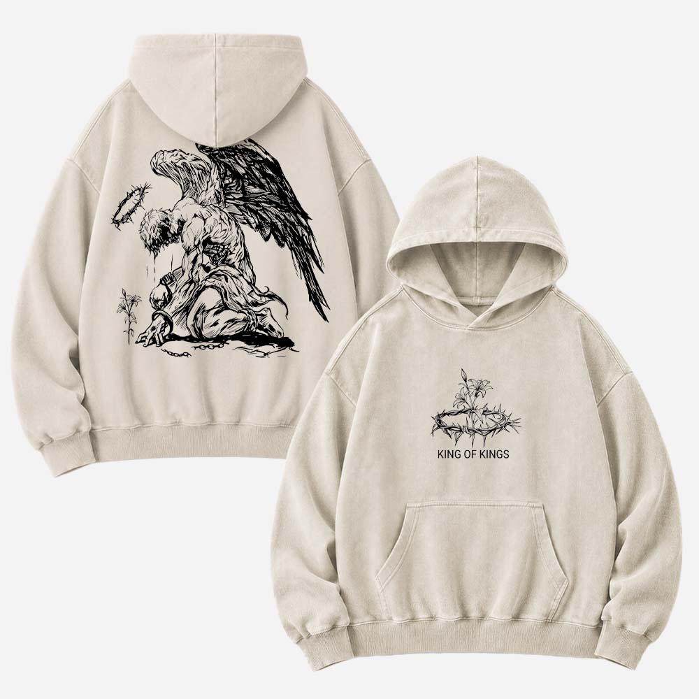 Angel Crown Vintage Washed Hoodie