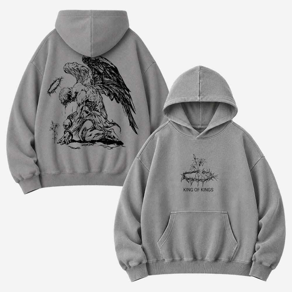 Angel Crown Vintage Washed Hoodie