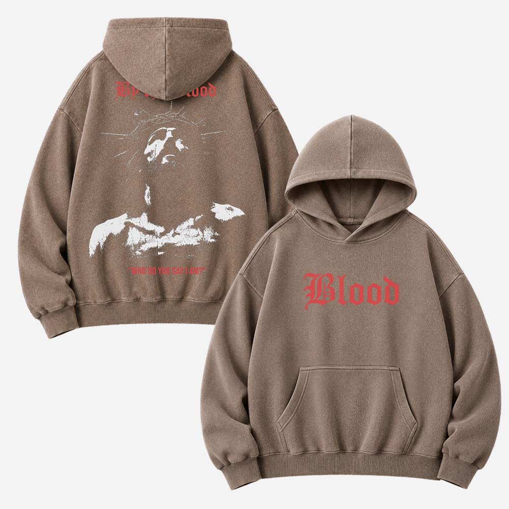 By The Blood Vintage Washed Hoodie