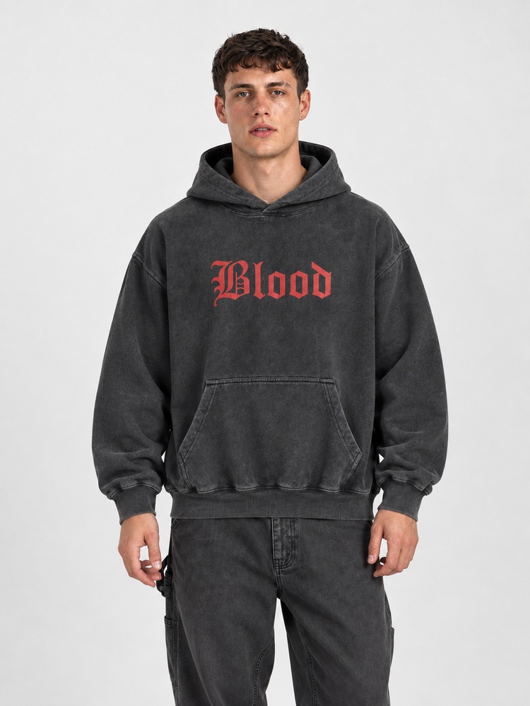 By The Blood Vintage Washed Hoodie
