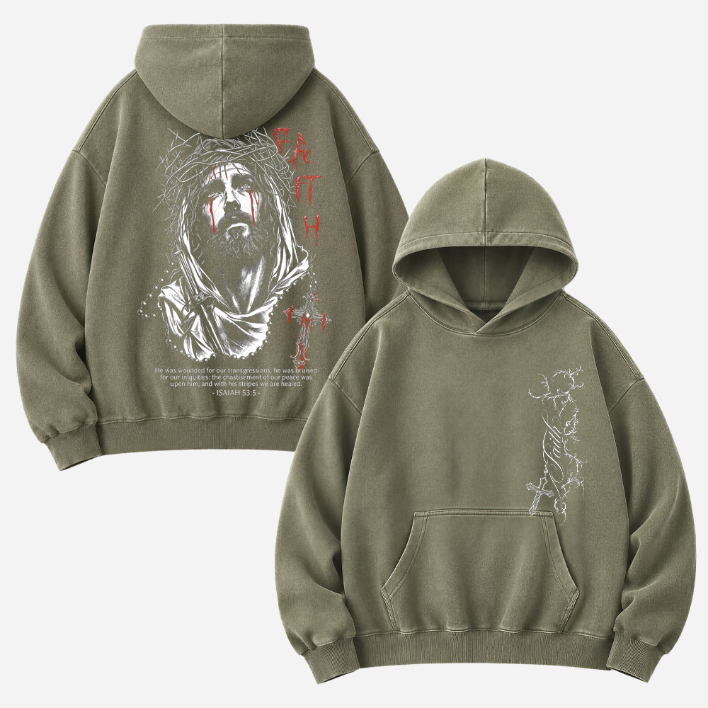 Wounded Crown Vintage Washed Hoodie