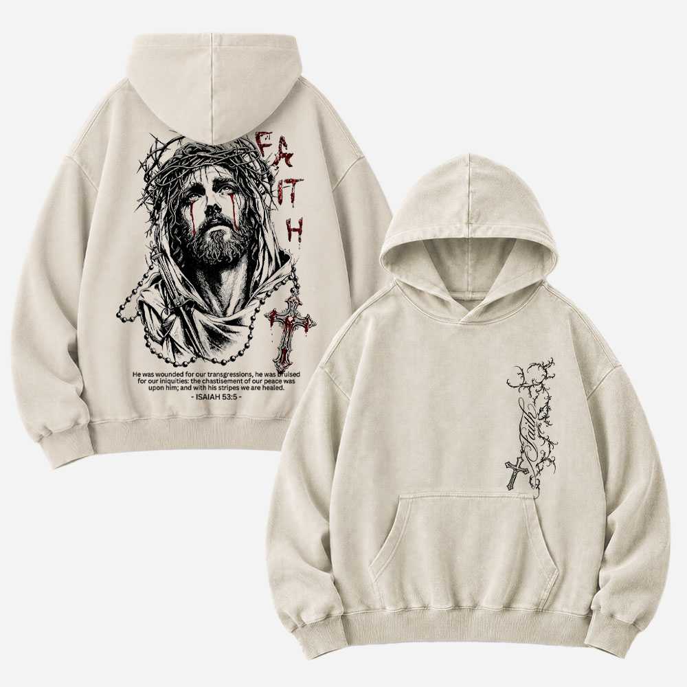 Wounded Crown Vintage Washed Hoodie