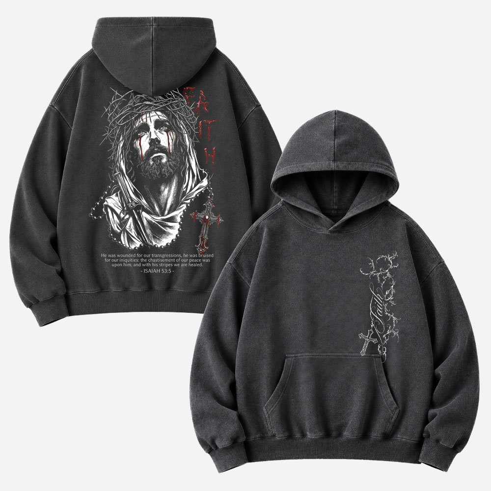 Wounded Crown Vintage Washed Hoodie