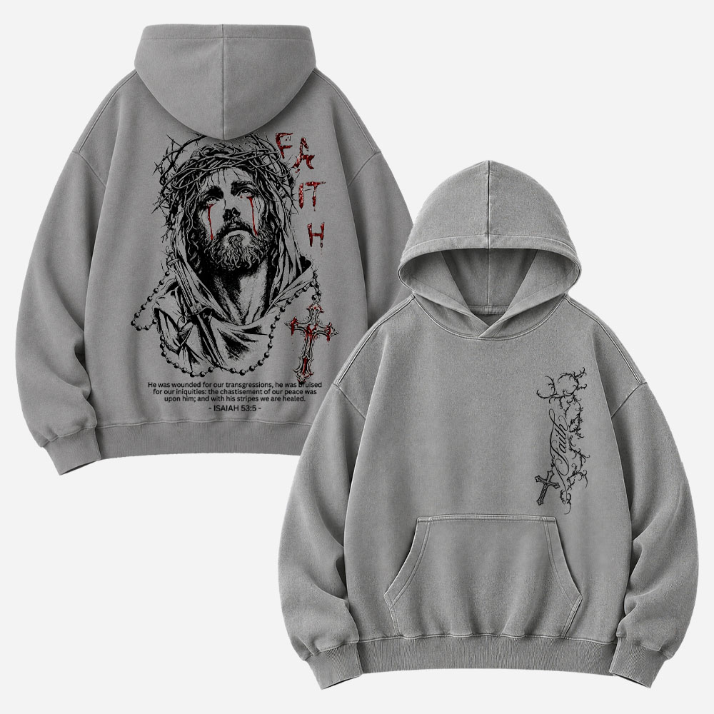 Wounded Crown Vintage Washed Hoodie