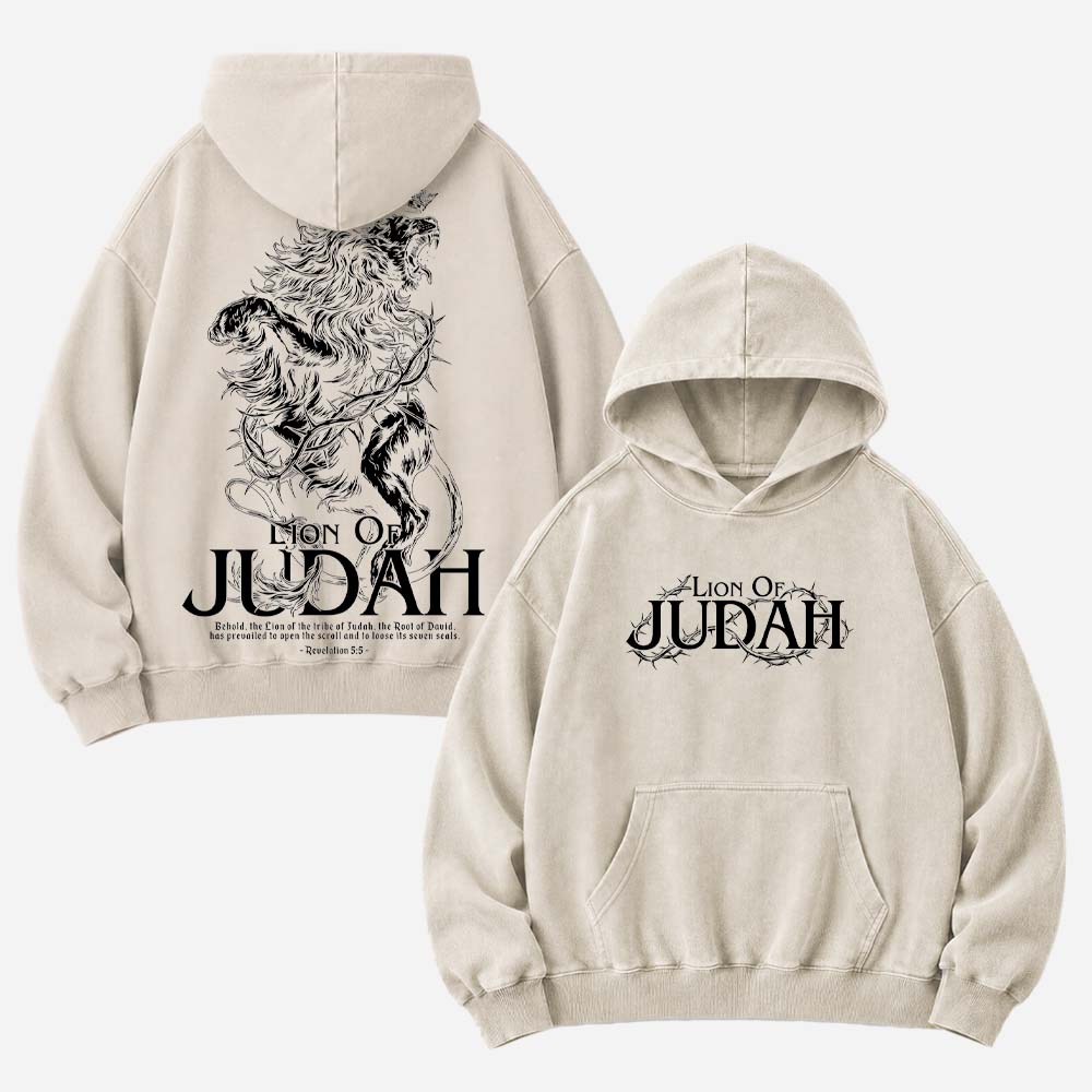 Crowned Lion Vintage Washed Hoodie