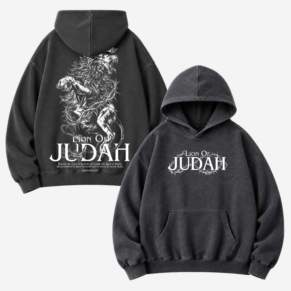 Crowned Lion Vintage Washed Hoodie
