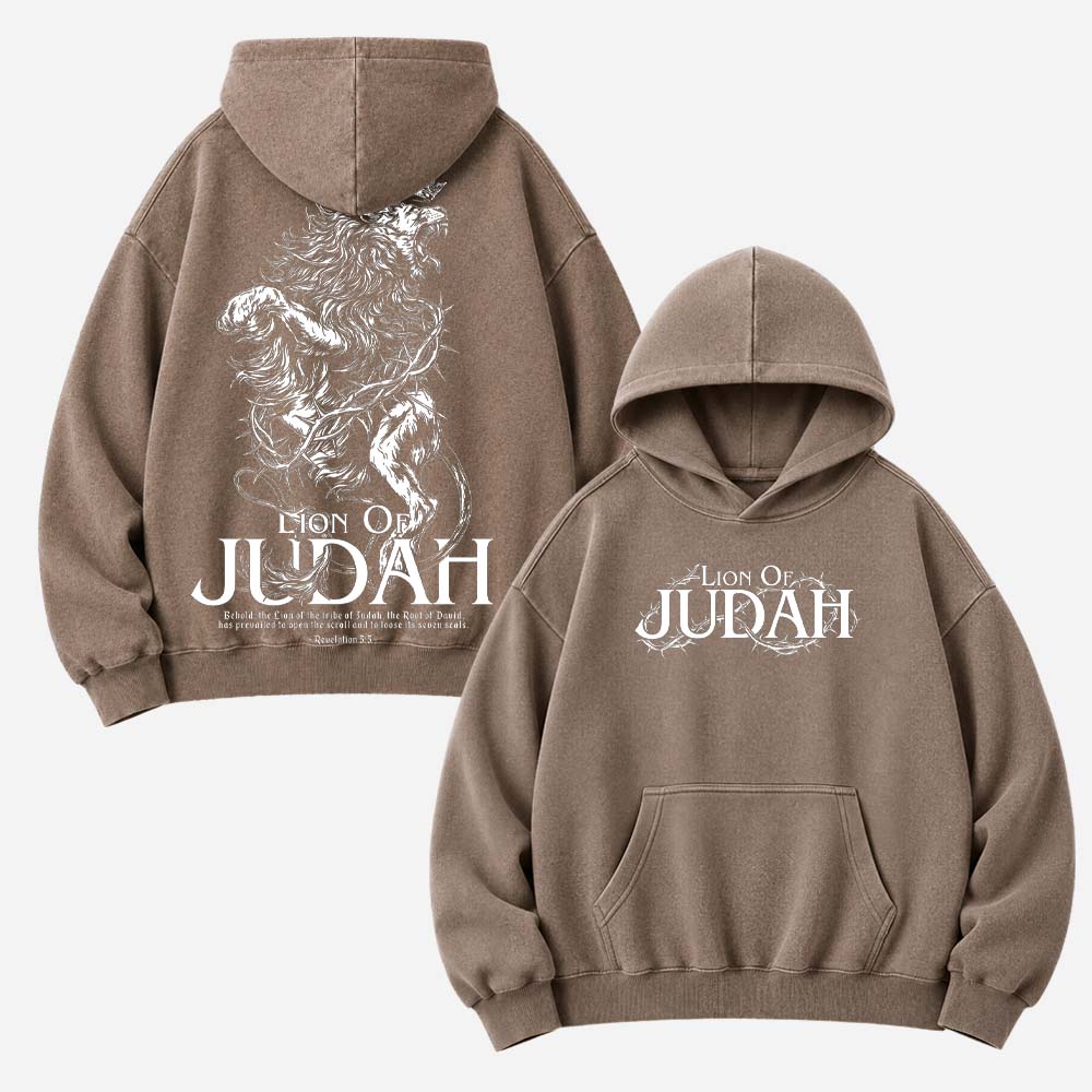 Crowned Lion Vintage Washed Hoodie