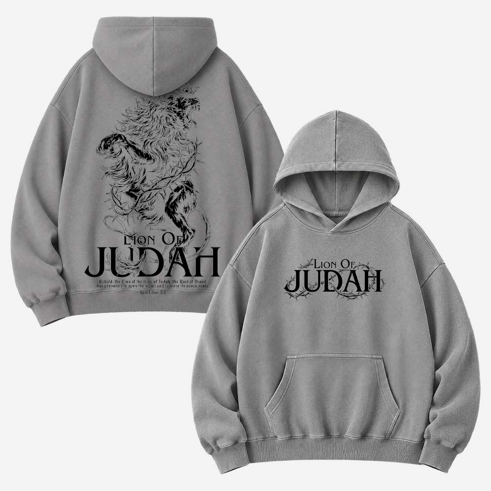 Crowned Lion Vintage Washed Hoodie