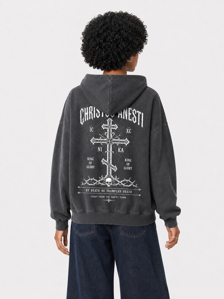 Victory Emblem Vintage Washed Hoodie