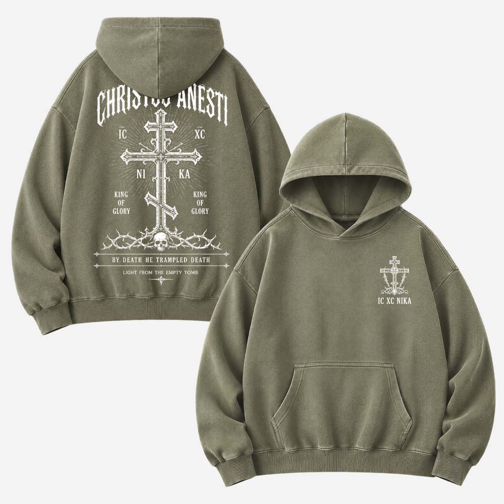 Victory Emblem Vintage Washed Hoodie