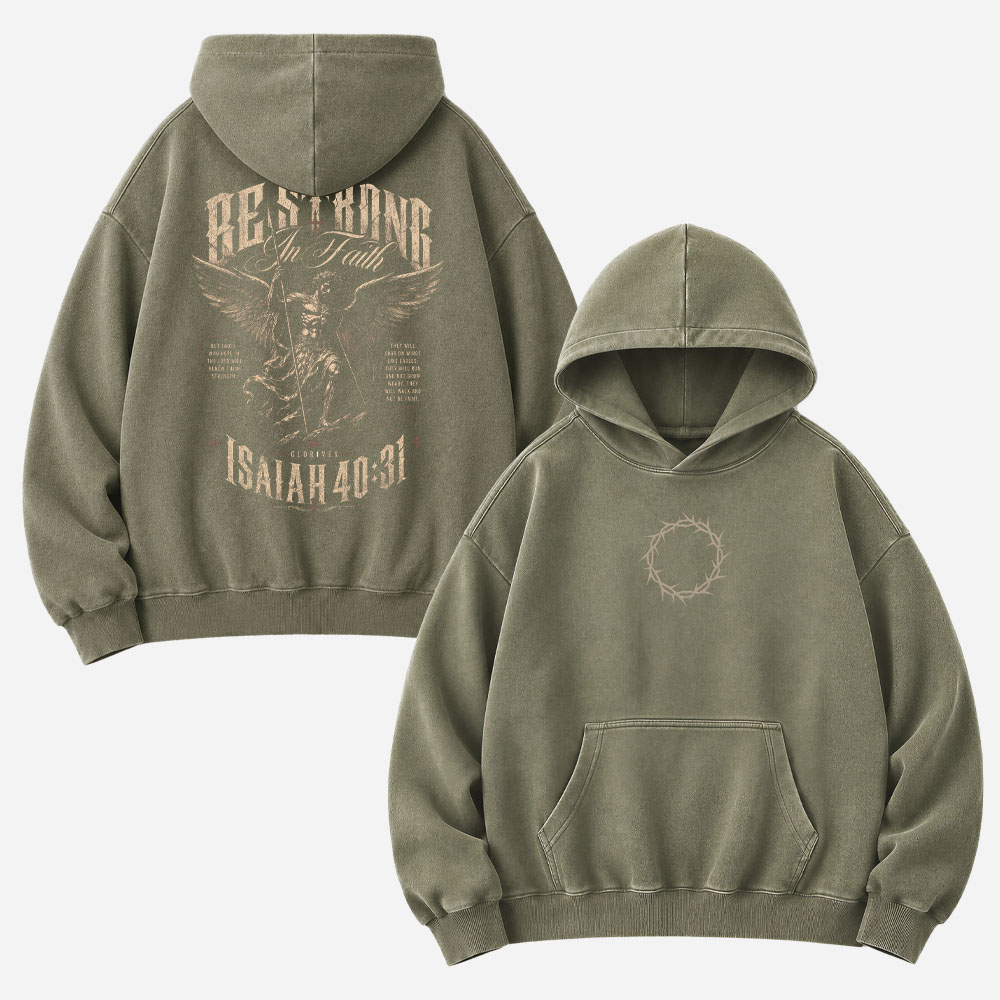 Winged Warrior Vintage Washed Hoodie