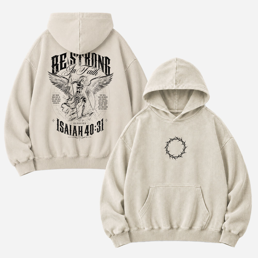 Winged Warrior Vintage Washed Hoodie