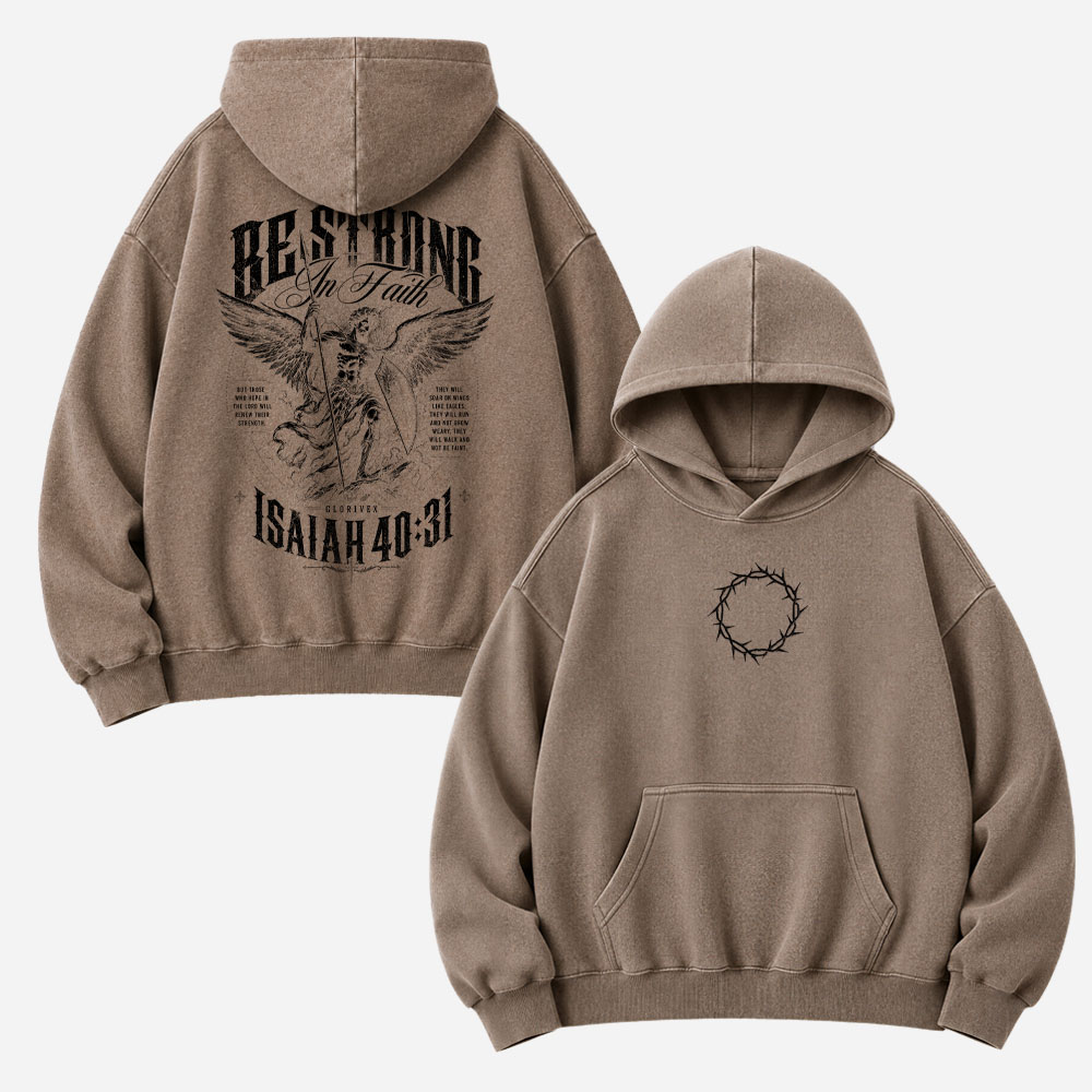Winged Warrior Vintage Washed Hoodie