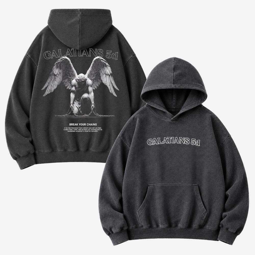 Break Chains Vintage Washed Hoodie