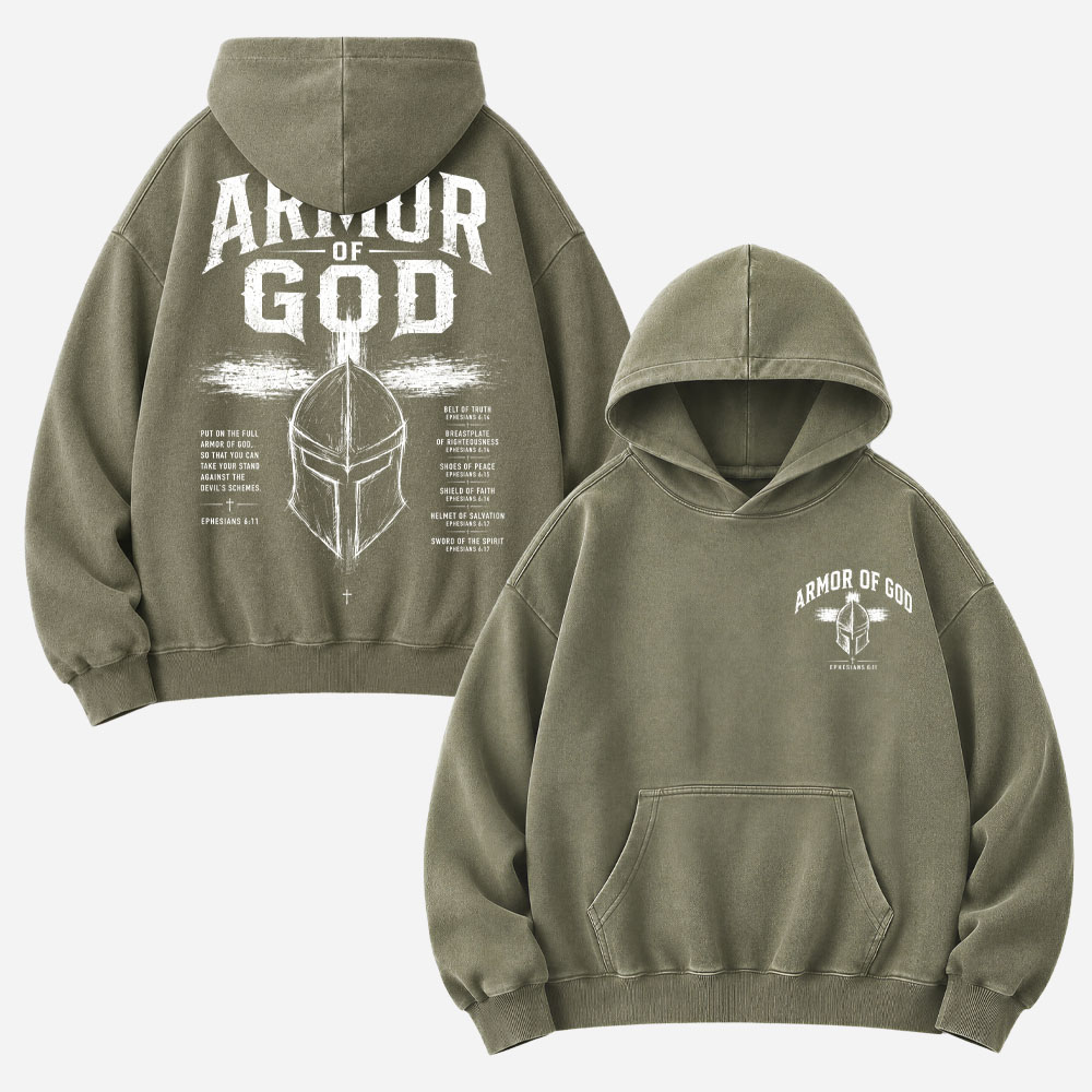 Shield Helmet Washed Hoodie