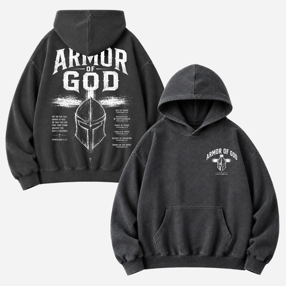 Shield Helmet Washed Hoodie
