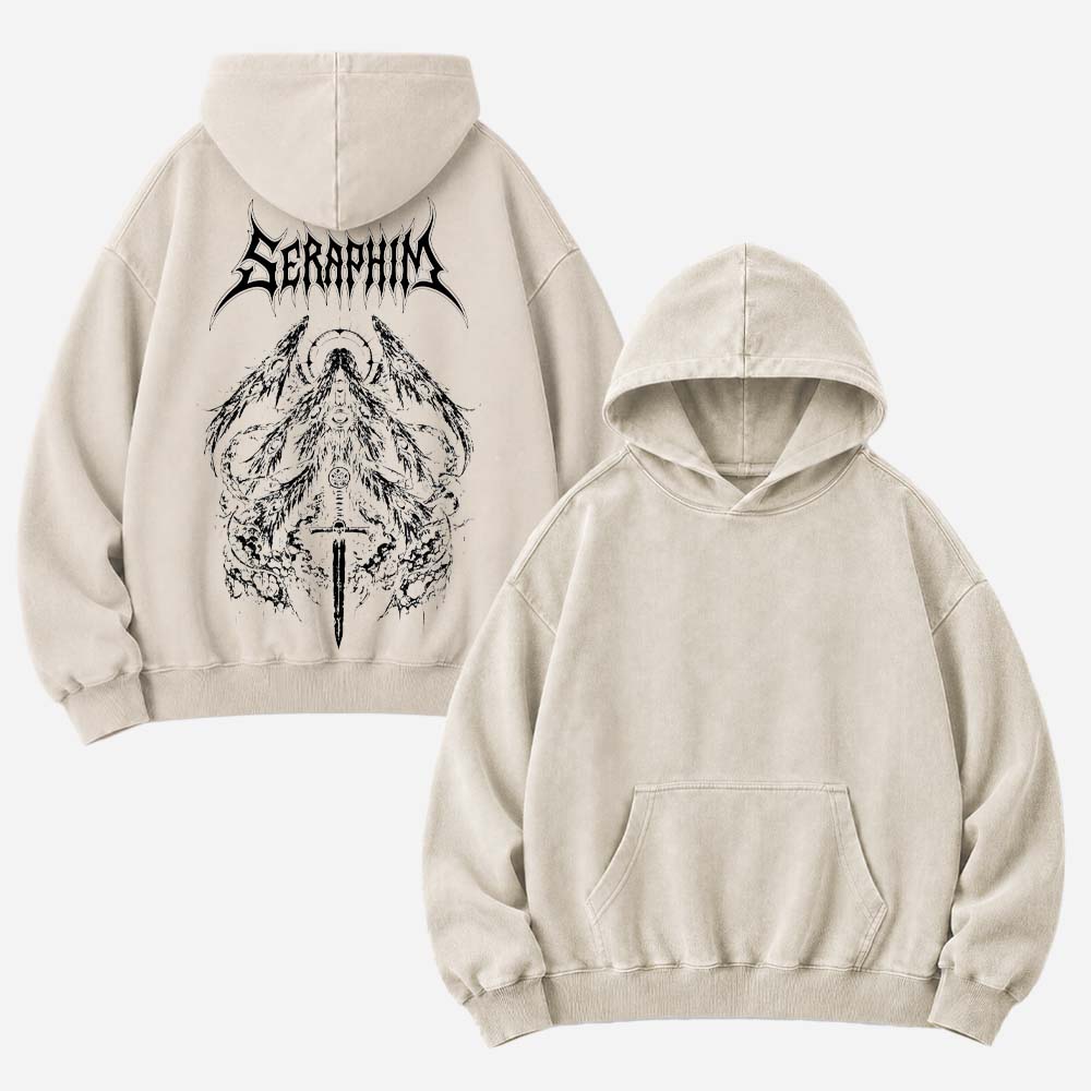 Winged Blade Vintage Washed Hoodie
