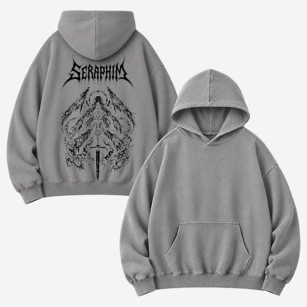 Winged Blade Vintage Washed Hoodie