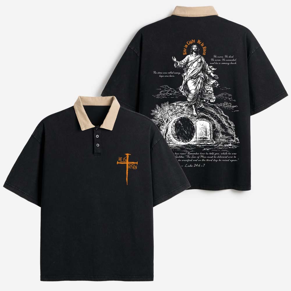 Open Tomb Vintage Washed Polo Shirts