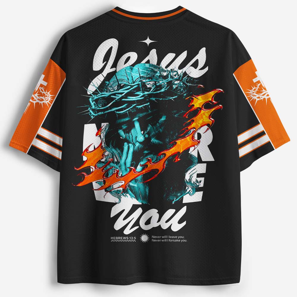 Never Leave You Graphic Mesh Jersey