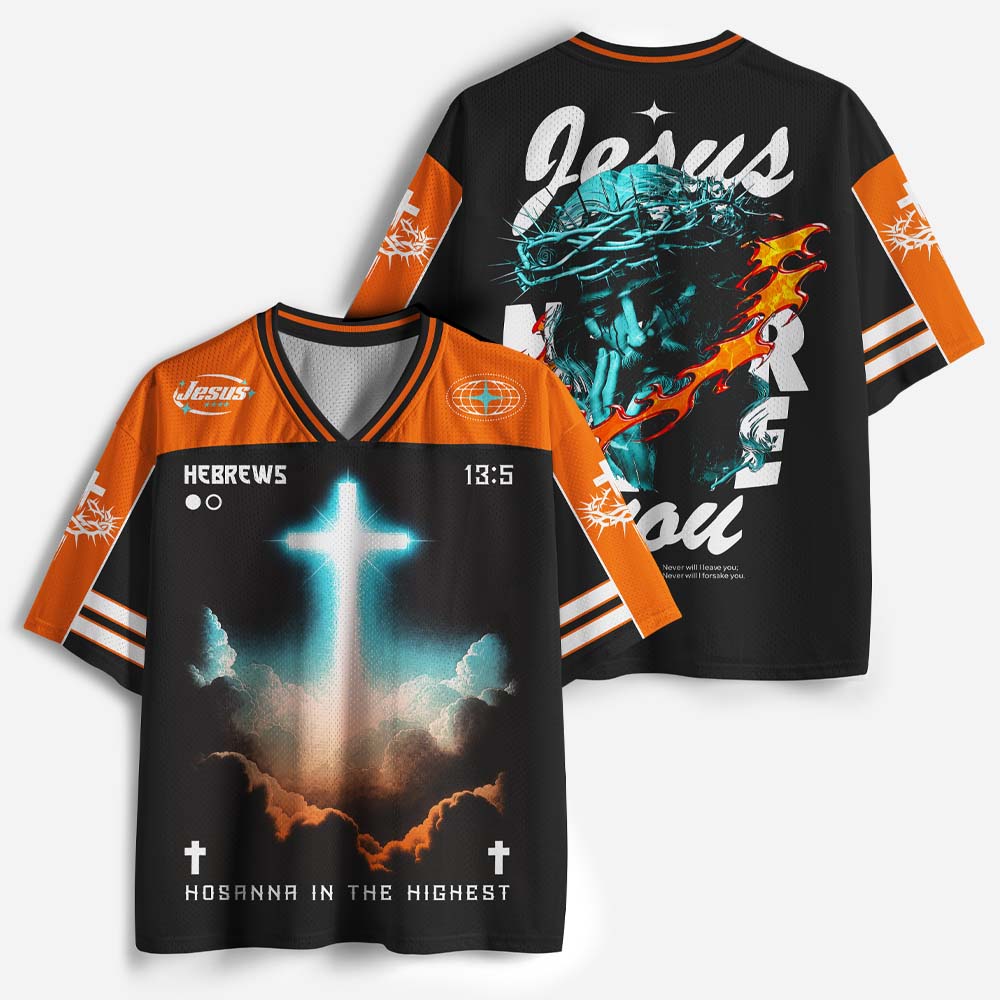 Never Leave You Graphic Mesh Jersey