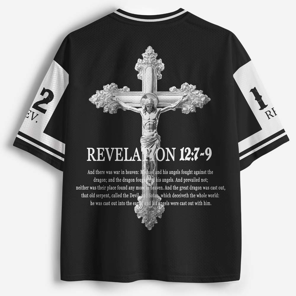 Crimson Sky Battle Cross Graphic Mesh Jersey