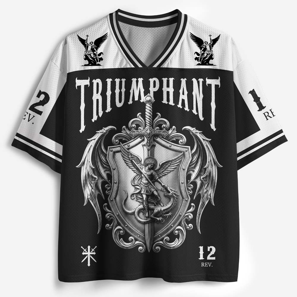Crimson Sky Battle Cross Graphic Mesh Jersey