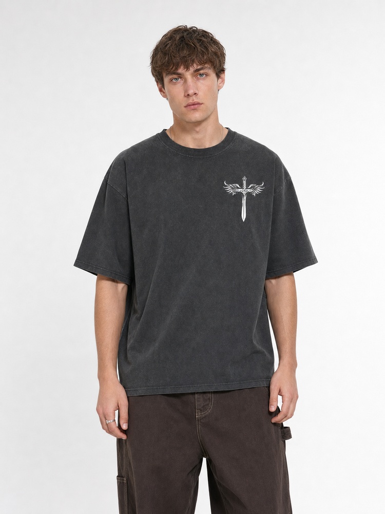 Angel Graphic Vintage Washed T-Shirt