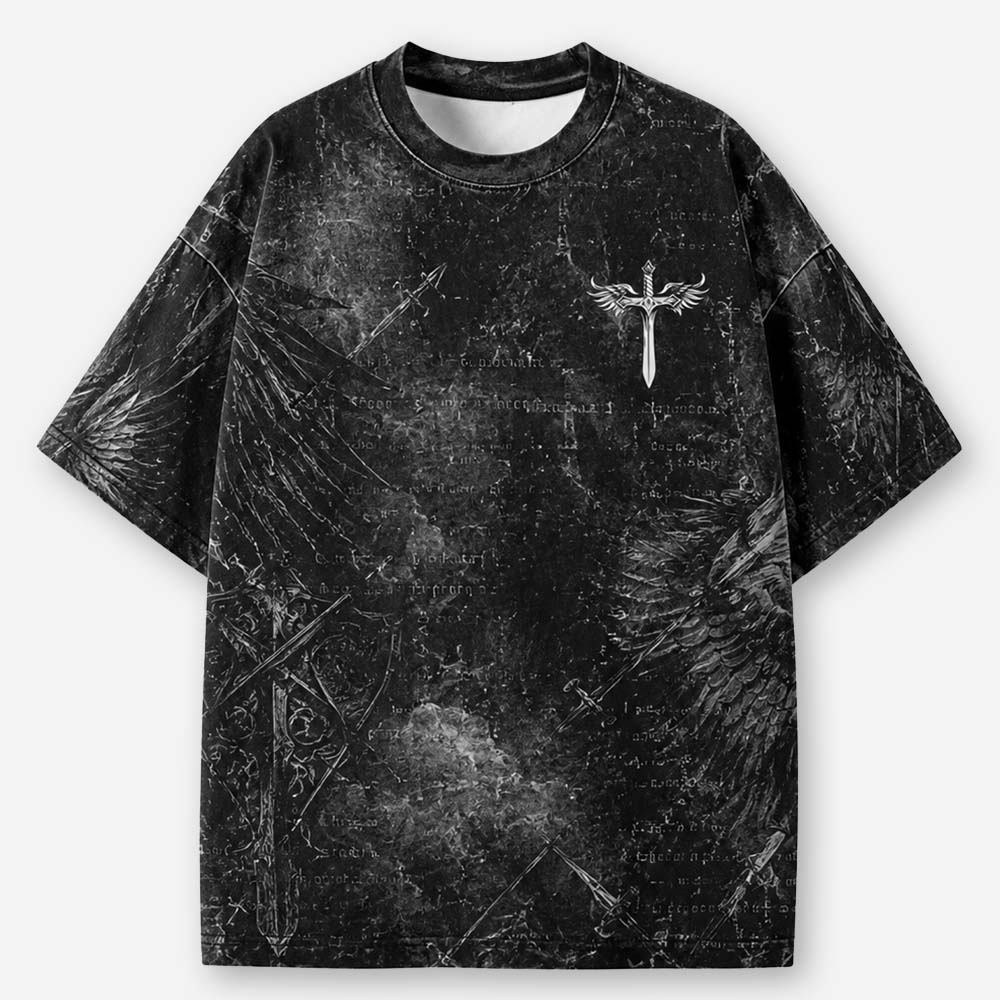 Angel Graphic Eco Oversized Graphic Tees · GRS Certified