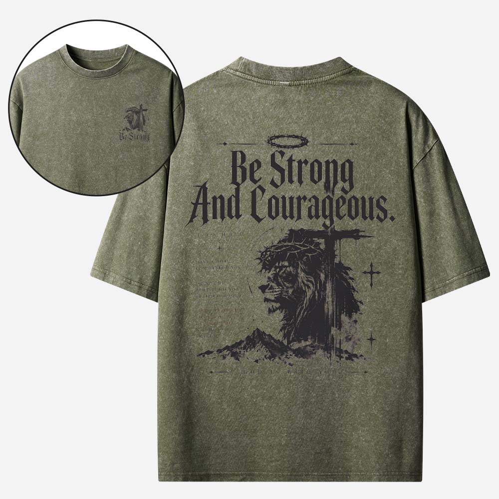 Courage Lion Vintage Washed T-Shirt