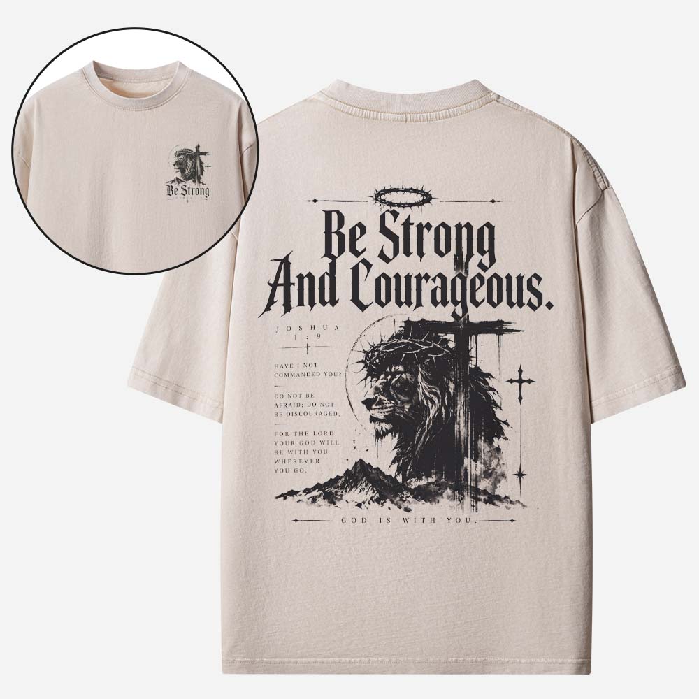 Courage Lion Vintage Washed T-Shirt