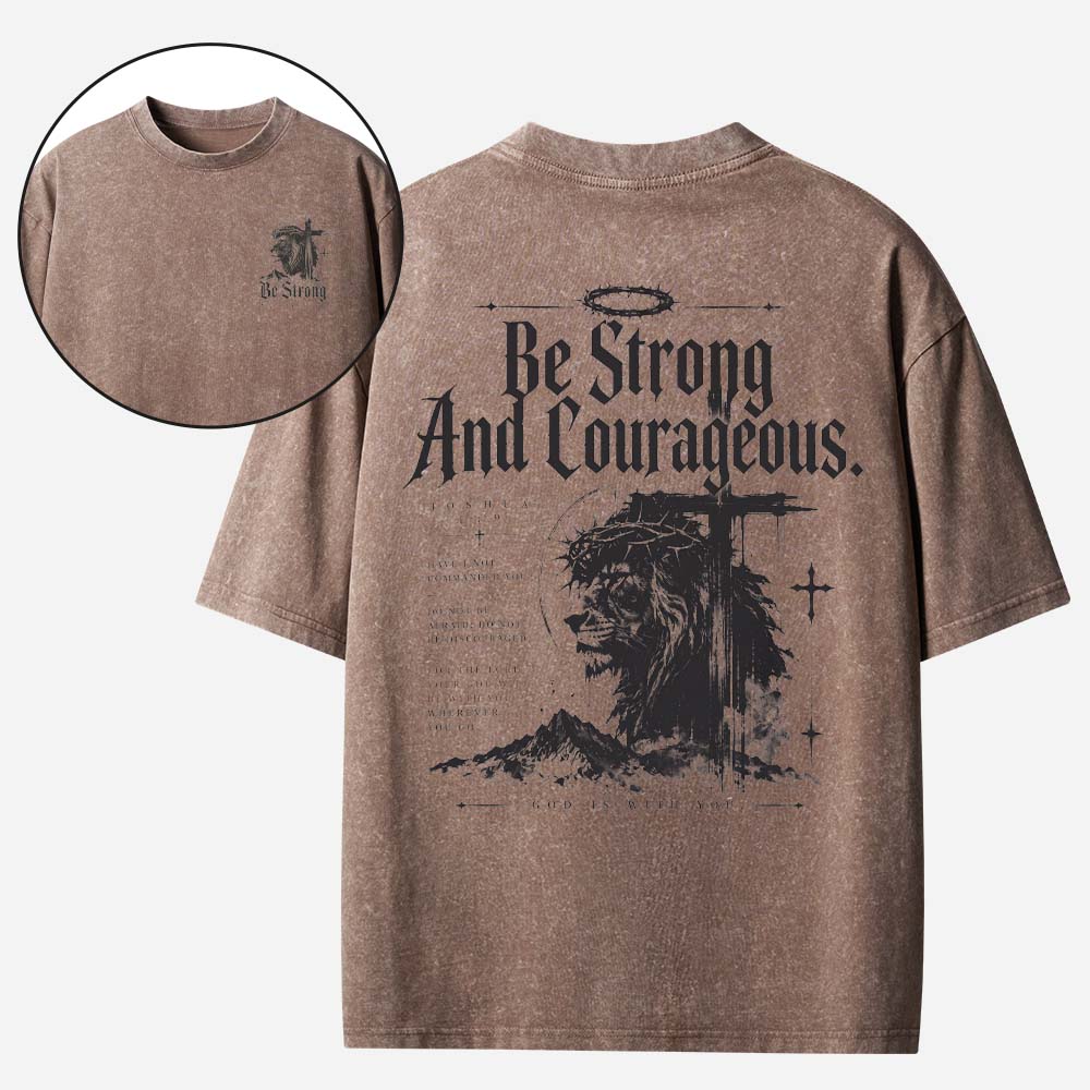 Courage Lion Vintage Washed T-Shirt