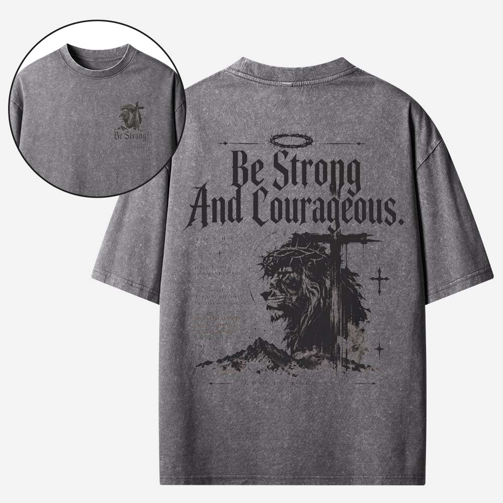 Courage Lion Vintage Washed T-Shirt