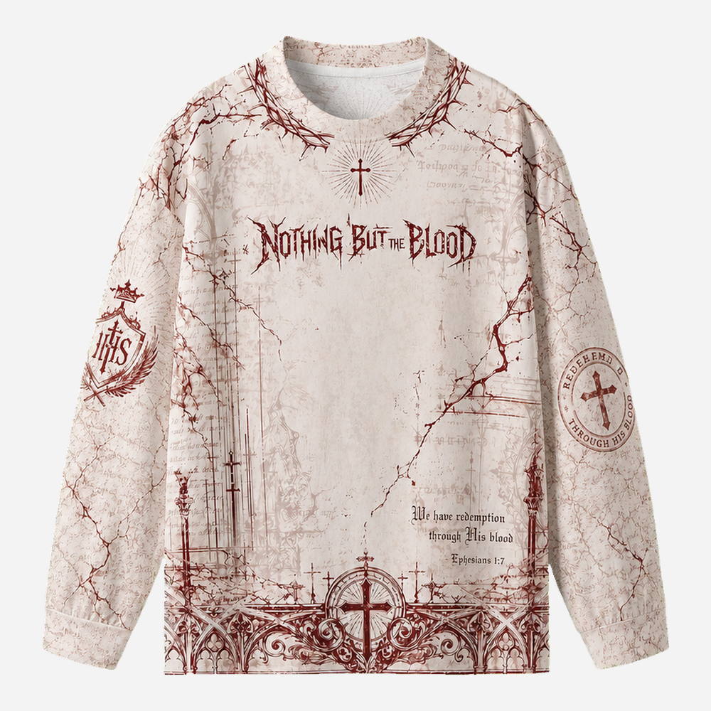 Thorn Blood Eco Oversized Long-Sleeve Graphic Tees · GRS Certified
