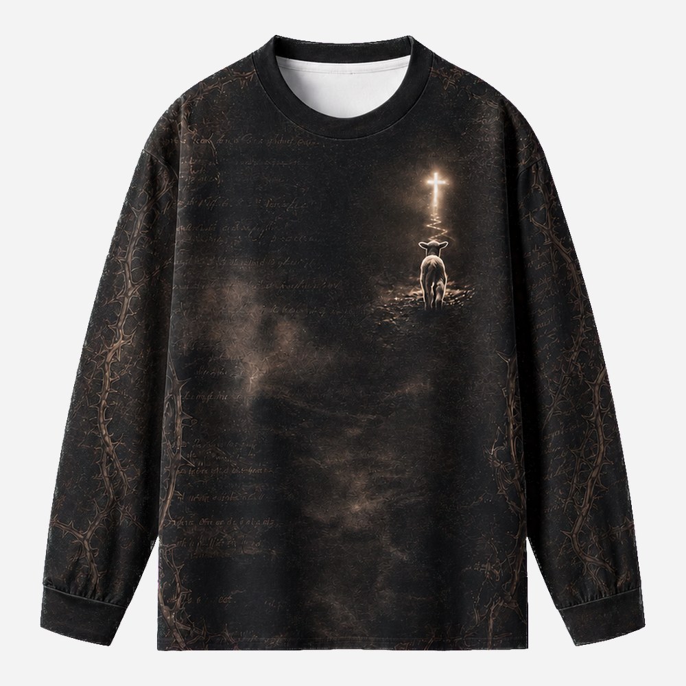 Light Path Eco Oversized Long-Sleeve Graphic Tees · GRS Certified