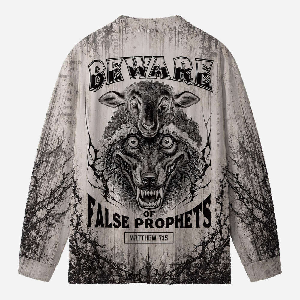 Wolf and Sheep Eco Oversized Long-Sleeve Graphic Tees · GRS Certified