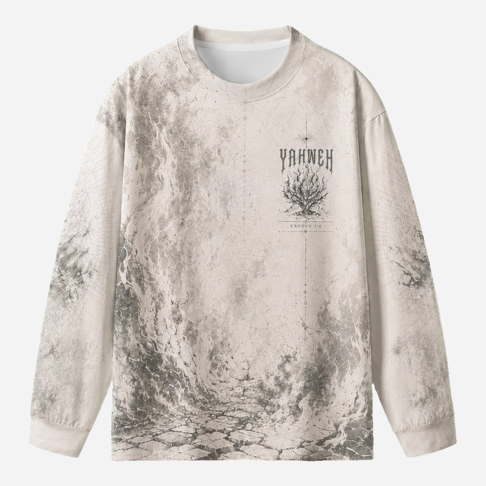Wilderness Flame Eco Oversized Long-Sleeve Graphic Tees · GRS Certified