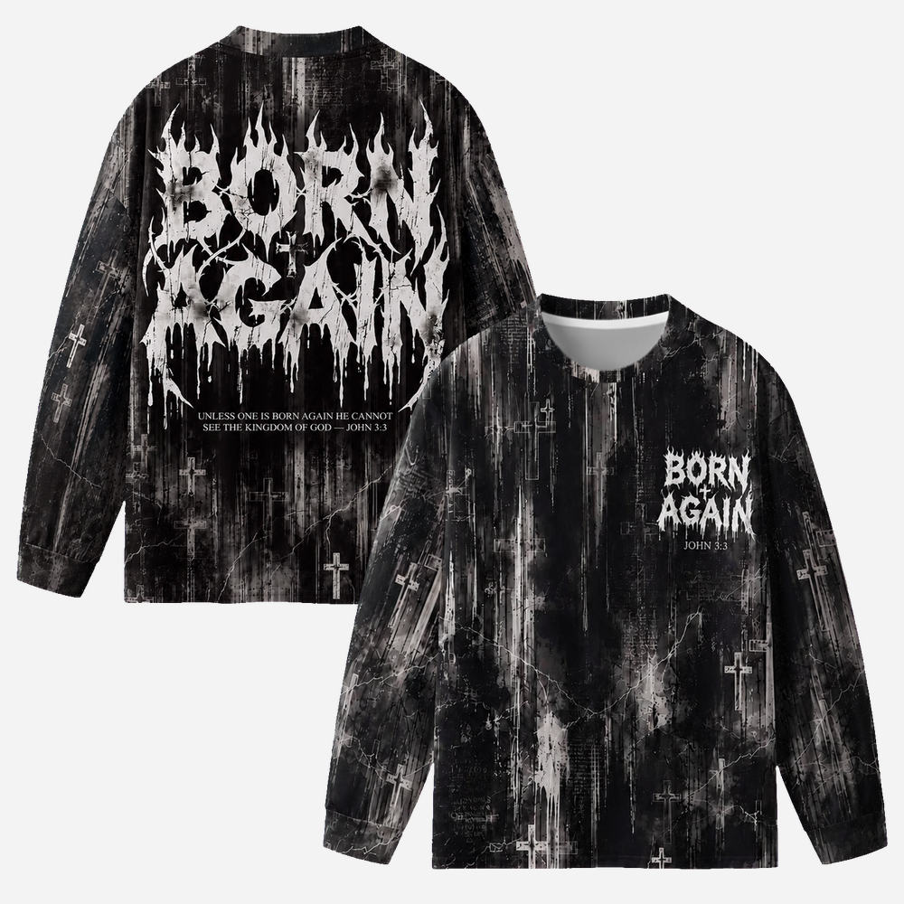 Wrath Eco Oversized Long-Sleeve Graphic Tees · GRS Certified