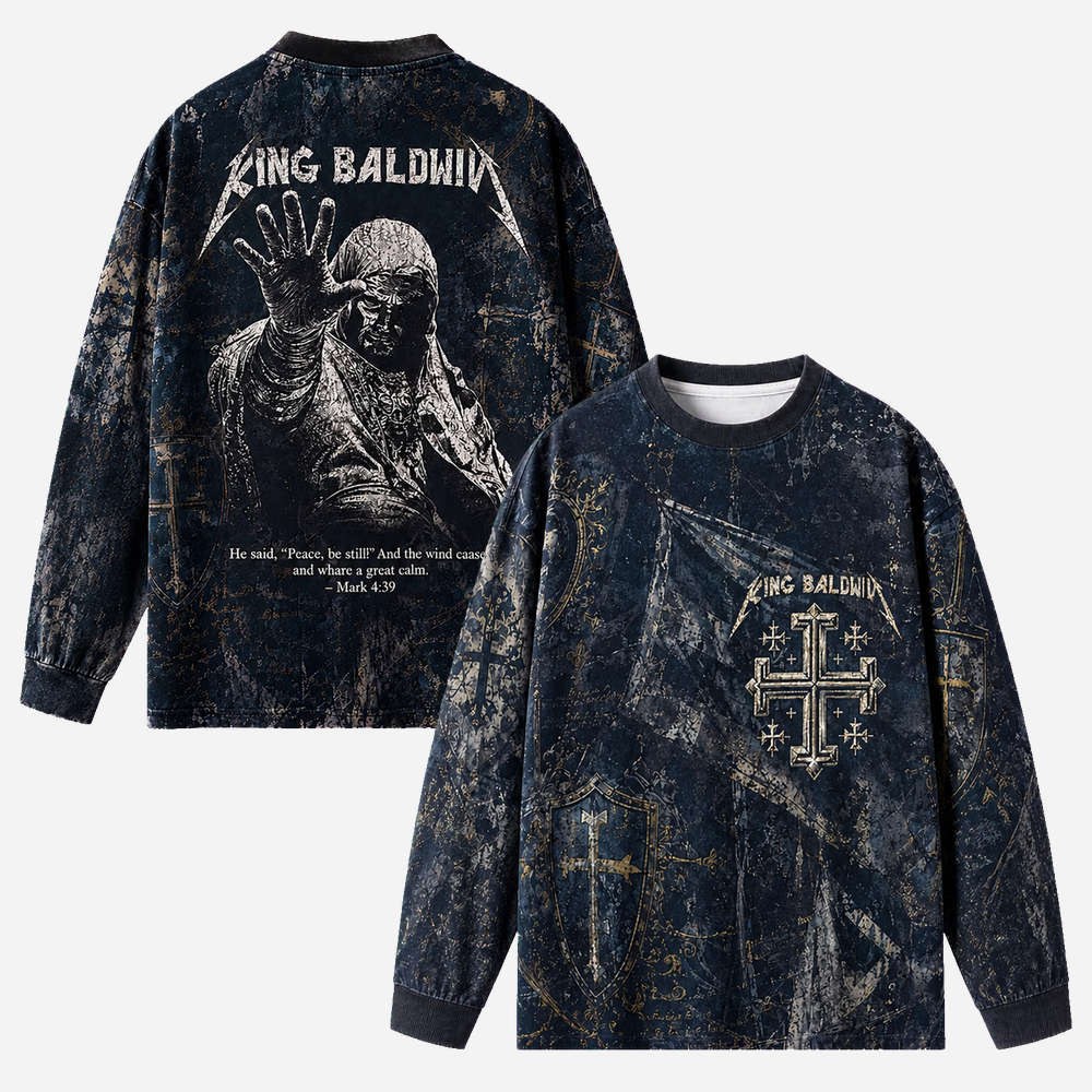Masked King Eco Oversized Long-Sleeve Graphic Tees · GRS Certified