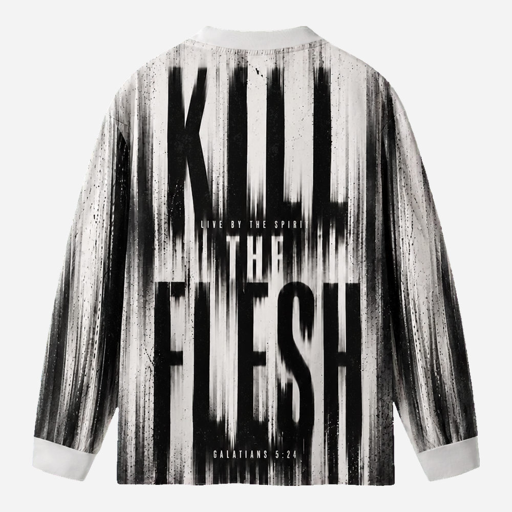 Kill The Flesh Eco Oversized Long-Sleeve Graphic Tees · GRS Certified