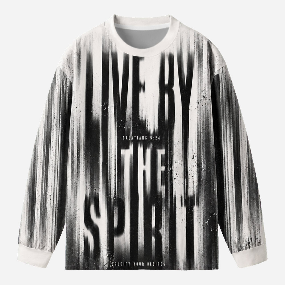 Kill The Flesh Eco Oversized Long-Sleeve Graphic Tees · GRS Certified