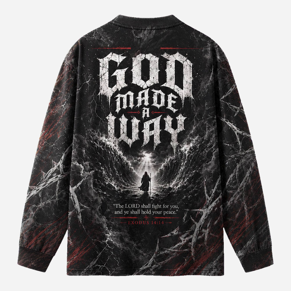 Sea Breaker Eco Oversized Long-Sleeve Graphic Tees · GRS Certified