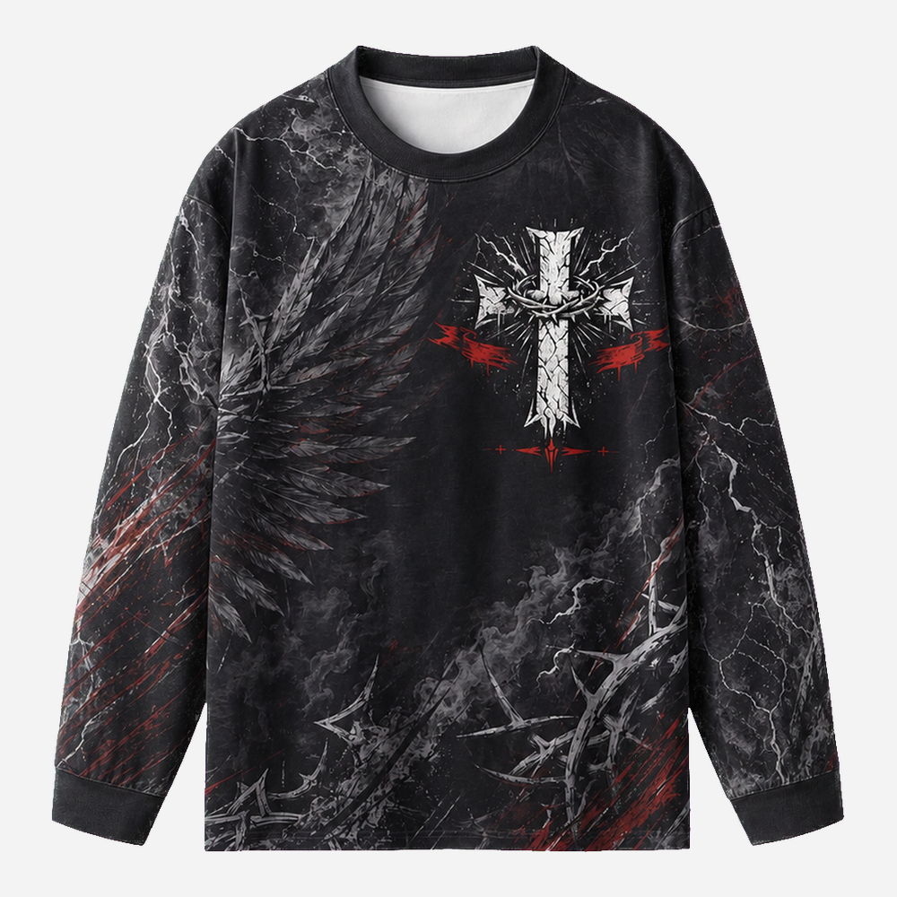 Sea Breaker Eco Oversized Long-Sleeve Graphic Tees · GRS Certified