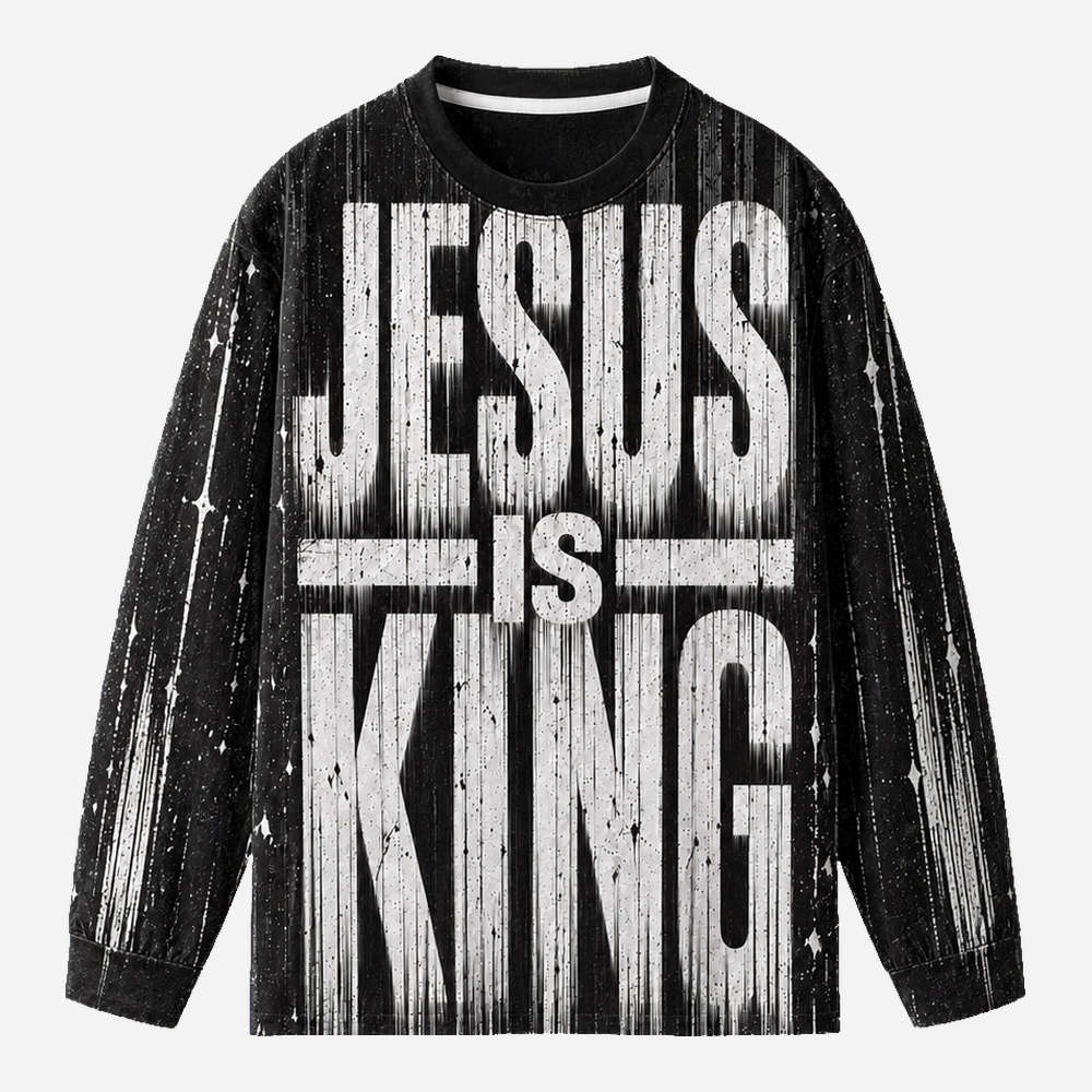 Crown Statement Eco Oversized Long-Sleeve Graphic Tees · GRS Certified