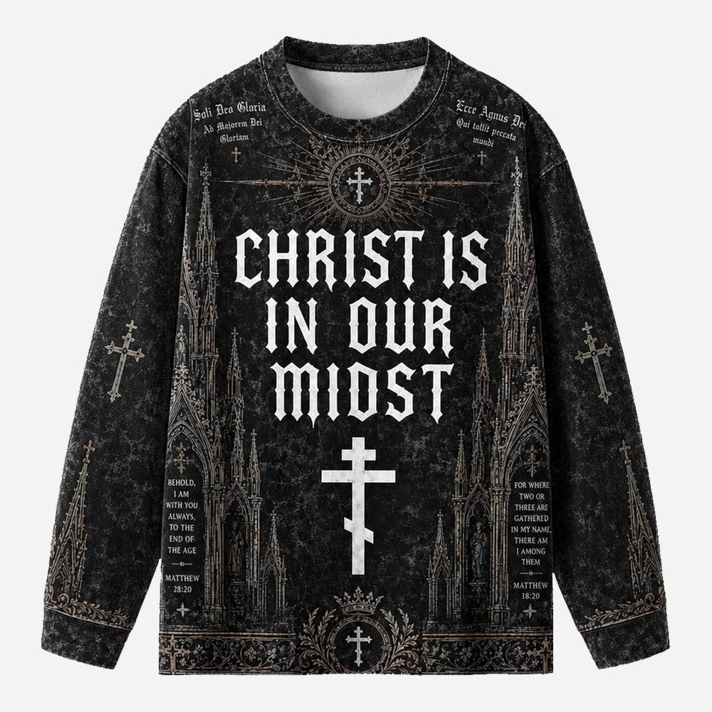Ornate Relic Eco Oversized Long-Sleeve Graphic Tees · GRS Certified