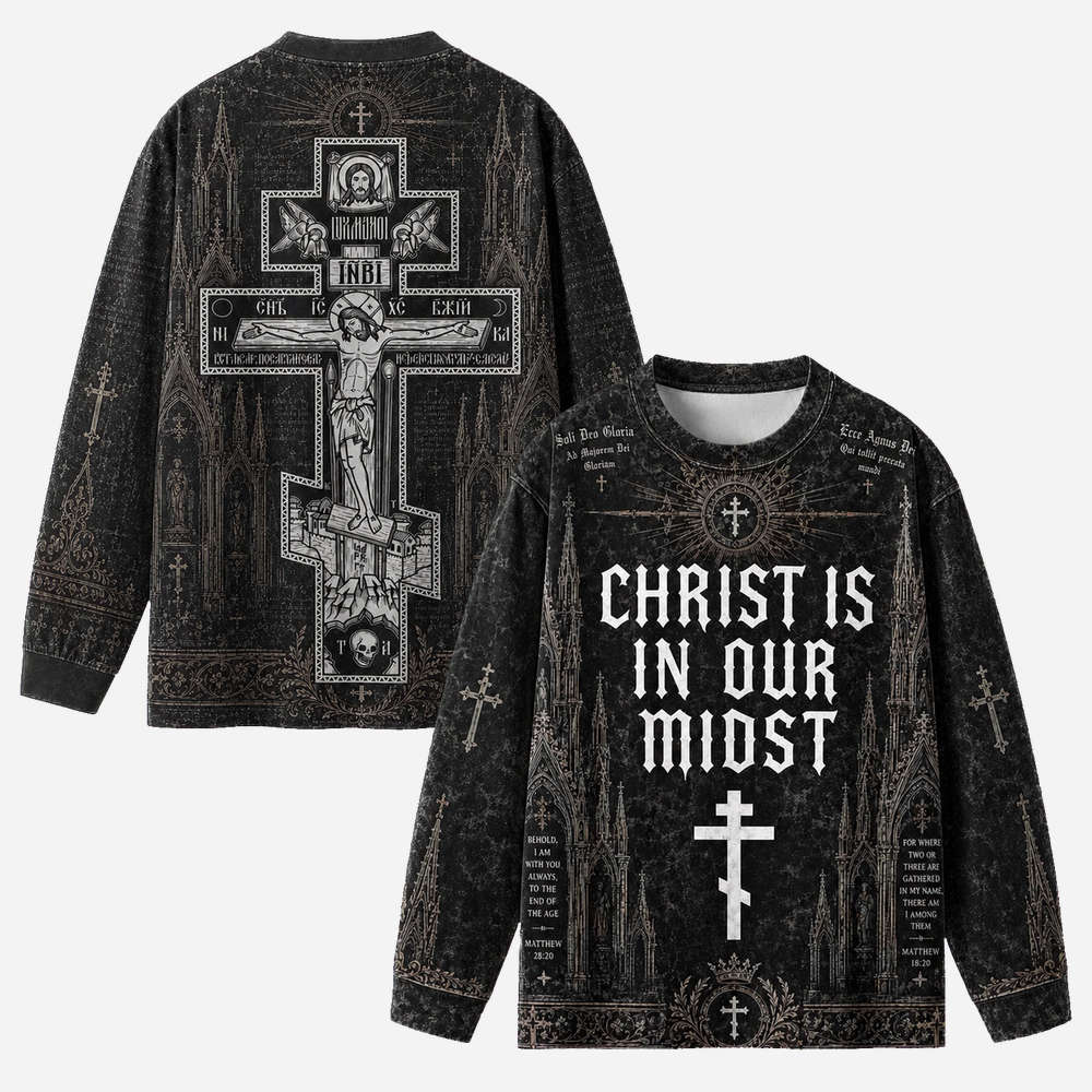 Ornate Relic Eco Oversized Long-Sleeve Graphic Tees · GRS Certified