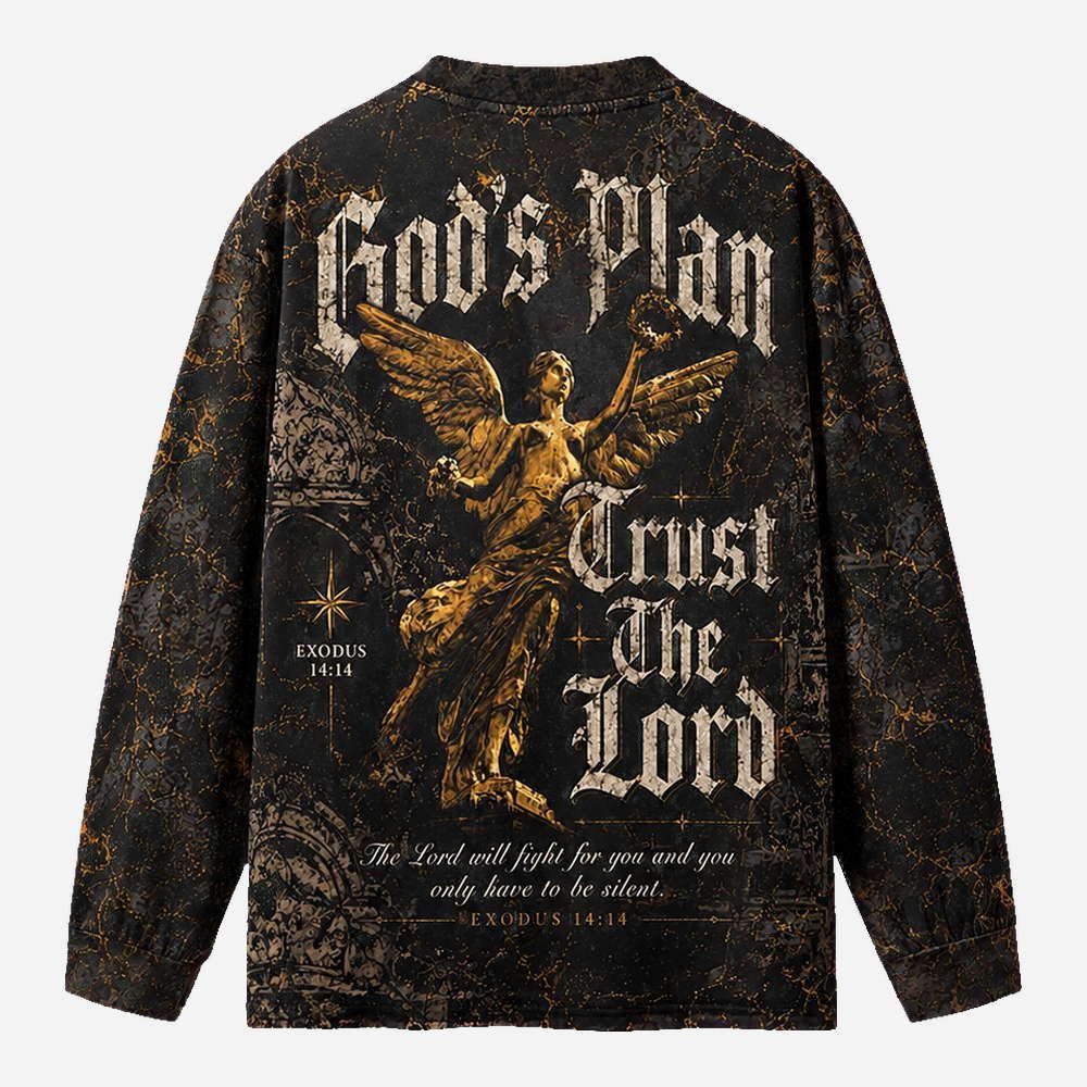 Golden Angel Eco Oversized Long-Sleeve Graphic Tees · GRS Certified