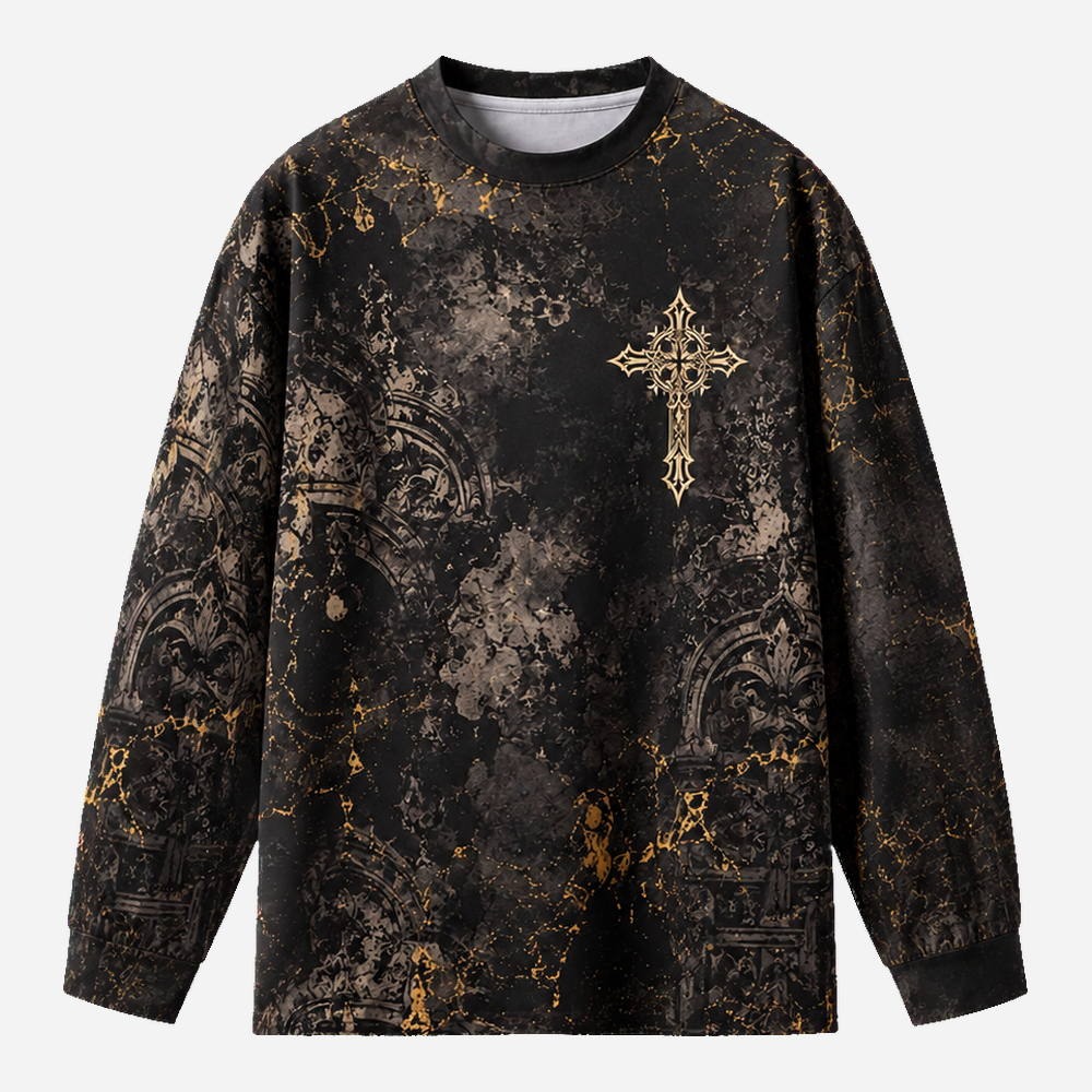 Golden Angel Eco Oversized Long-Sleeve Graphic Tees · GRS Certified