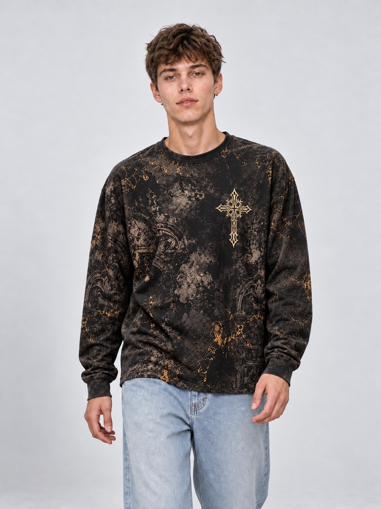 Golden Angel Eco Oversized Long-Sleeve Graphic Tees · GRS Certified